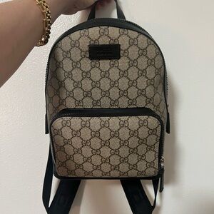 Gucci GG Supreme Backpack (Rare) Monogram Beige/Ebony